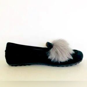 UGG Kaley Wisp Loafers in Black & Charcoal, Size 6